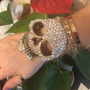 Gold plated bracelet. Unique piece. Skull 💀